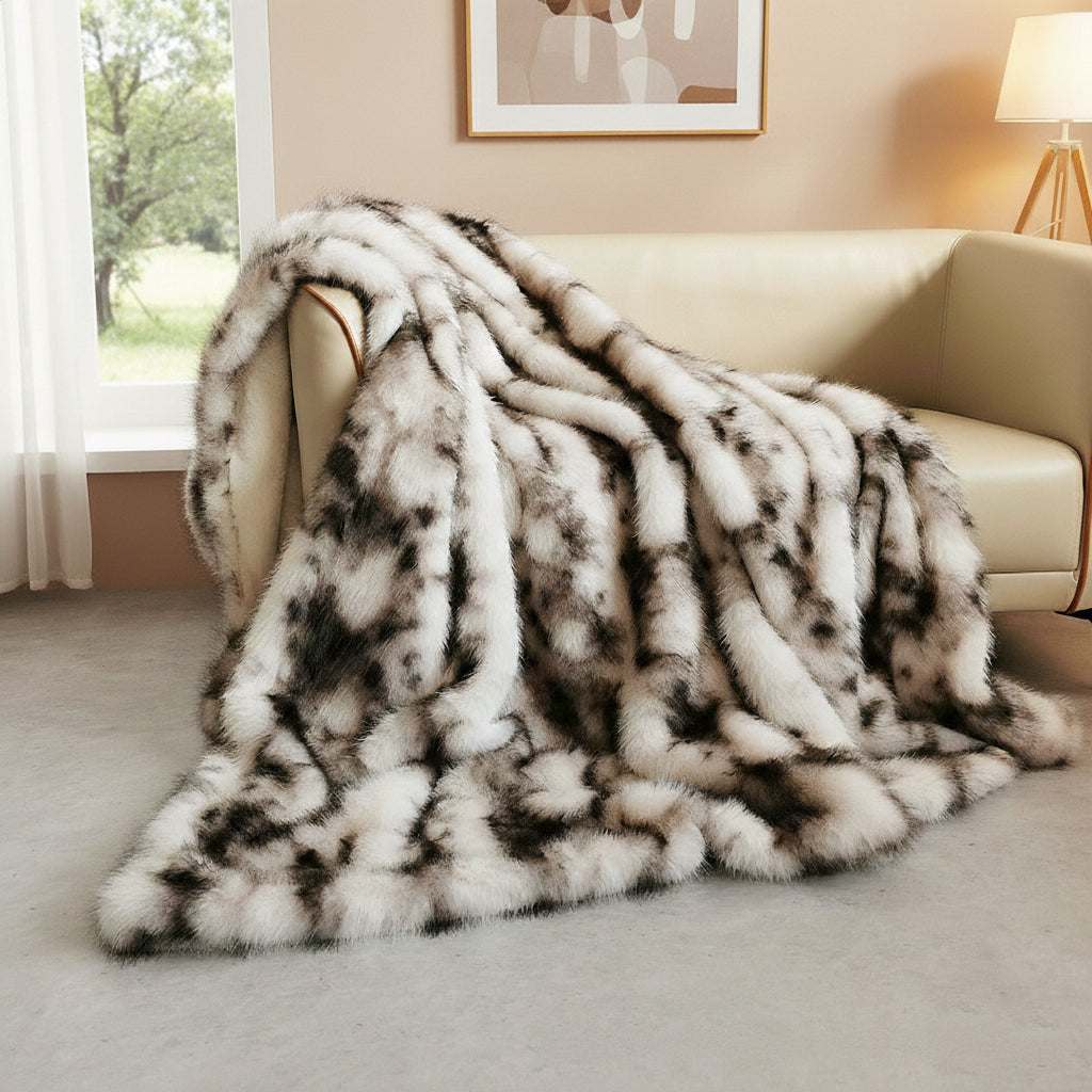 Cloud-Soft Faux Rabbit Fur Blanket
