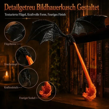 “Dragon Fire” Illuminated Bookshelf Lamp