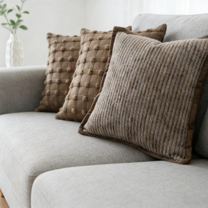 Modern Minimalist Textured Accent Pillow
