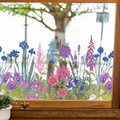 💐Colorful Floral Bouquet Window Sticker🖼️(Cut to size freely)