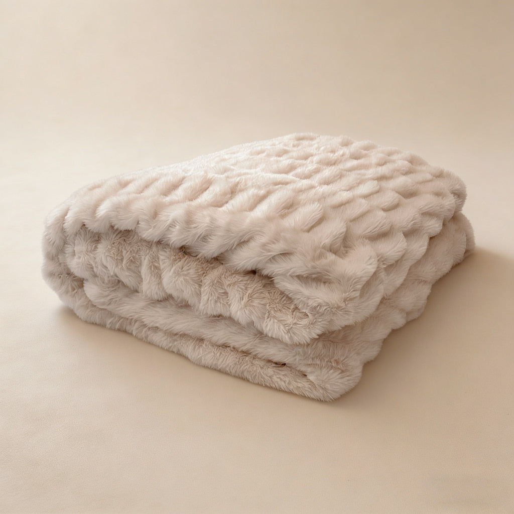 Premium Tie-Dye Faux Rabbit Fur Blanket
