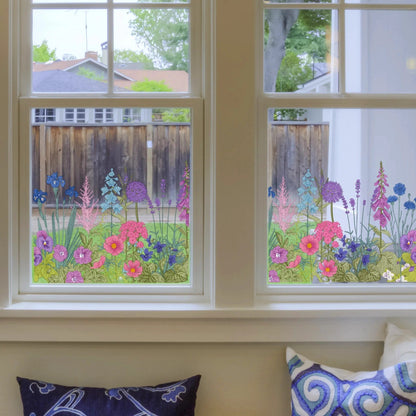 💐Colorful Floral Bouquet Window Sticker🖼️(Cut to size freely)