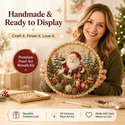 🔥Last Day 49% OFF - 🌸🌻🍂🎄 Four Seasons & Holiday Pearl Art Hanging Wreath Kit c