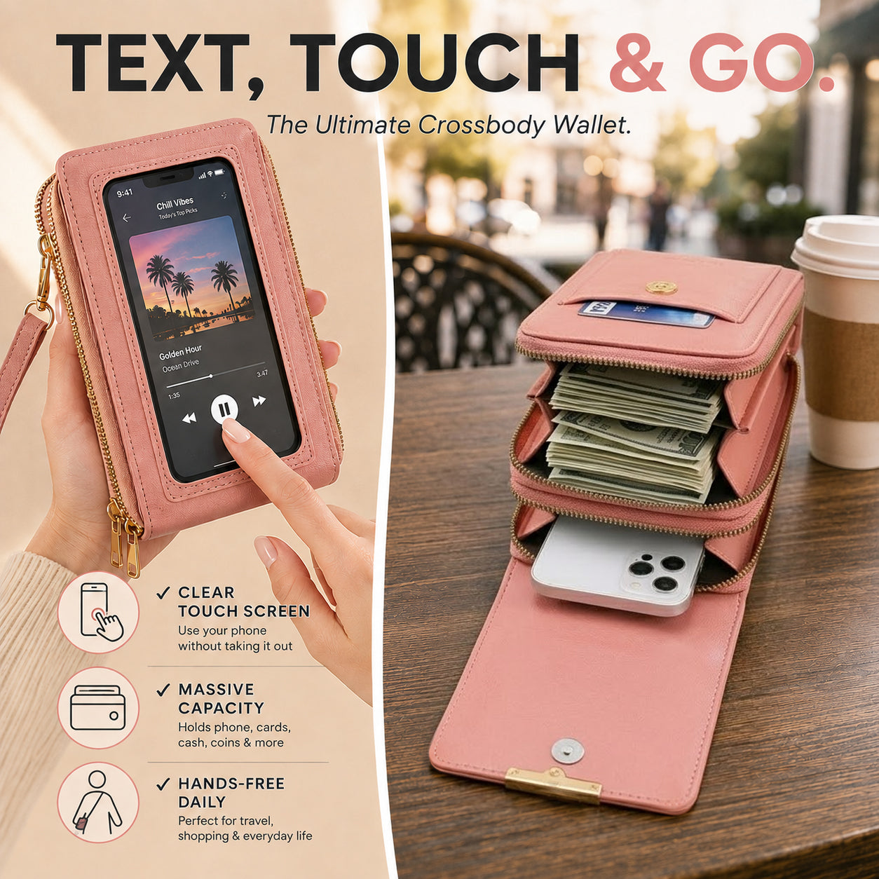 🔥Last Day  50% OFF🎁Smart Touchscreen Phone Bag🤩
