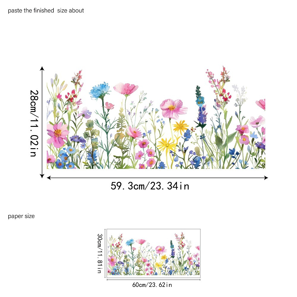 💐Colorful Floral Bouquet Window Sticker🖼️(Cut to size freely)