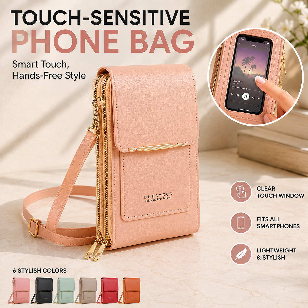 🔥Last Day  50% OFF🎁Smart Touchscreen Phone Bag🤩