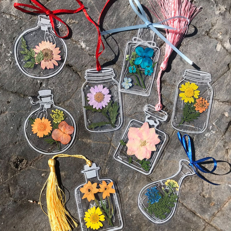 🌸 Effortless DIY Art-Dried Flower Bookmarks Set