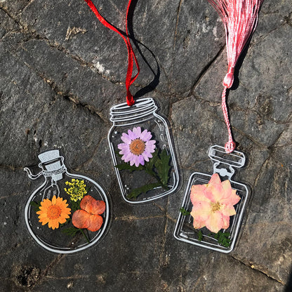 🌸 Effortless DIY Art-Dried Flower Bookmarks Set