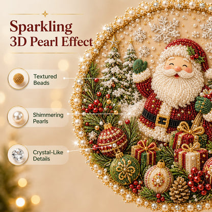 🔥Last Day 49% OFF - 🌸🌻🍂🎄 Four Seasons & Holiday Pearl Art Hanging Wreath Kit c