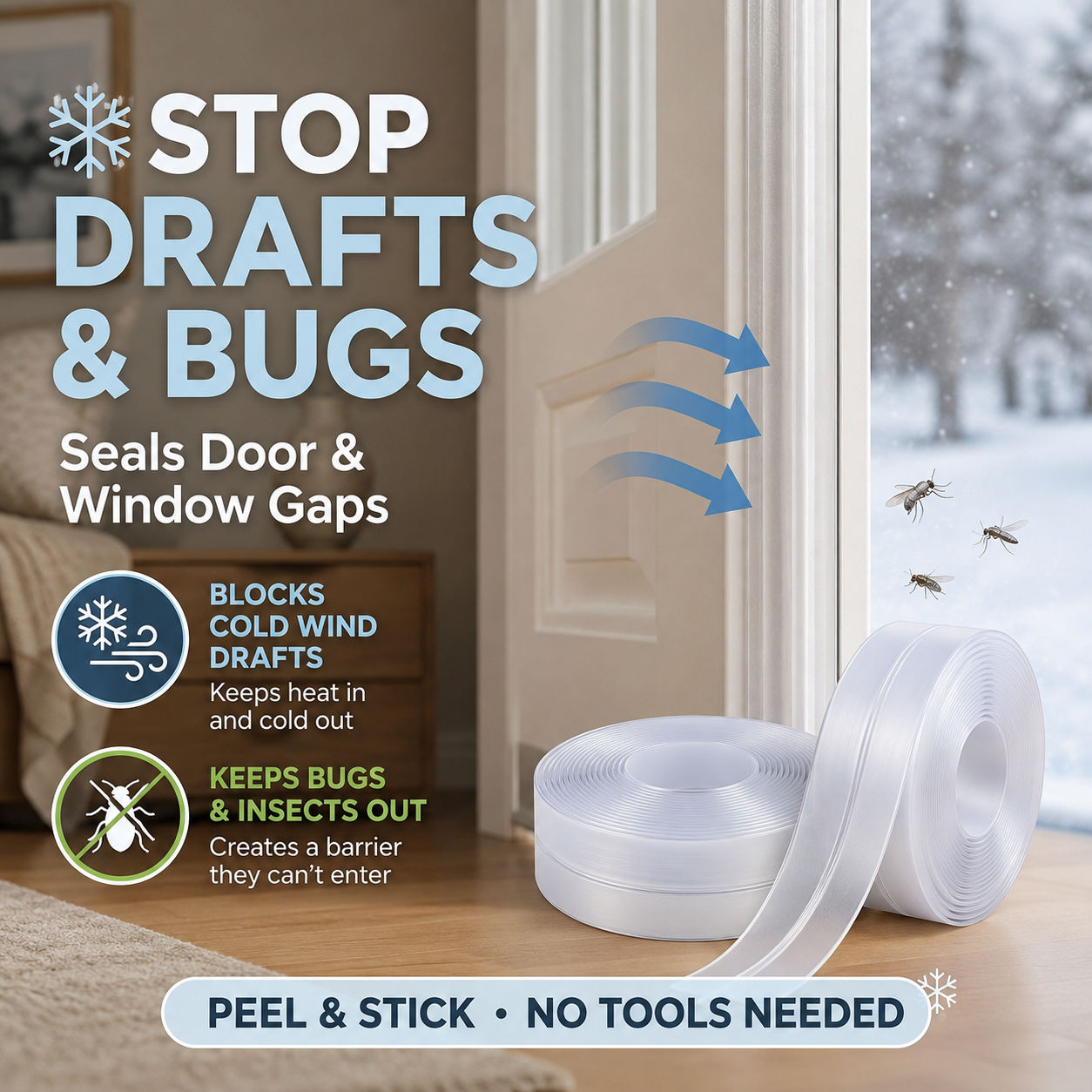 🔥Last Day 50% OFF🛡️Keep Crawling Bugs & Freezing Drafts Out of Your Home