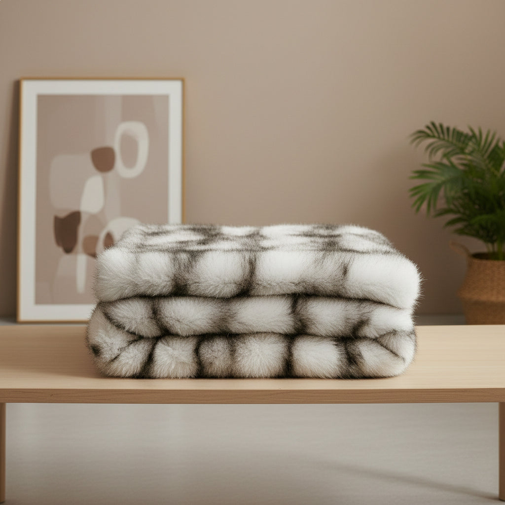 Cloud-Soft Faux Rabbit Fur Blanket