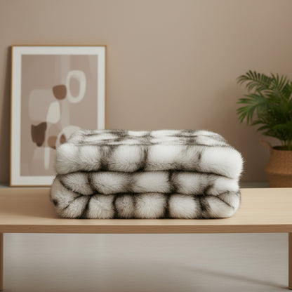 Cloud-Soft Faux Rabbit Fur Blanket