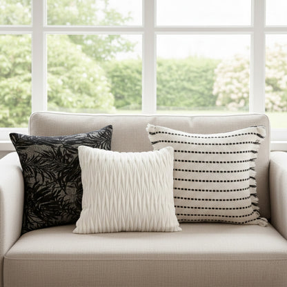 Modern Geometric Chenille Luxe Accent Pillow