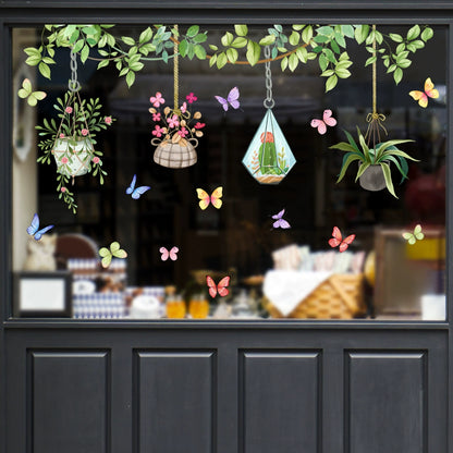 💐Colorful Floral Bouquet Window Sticker🖼️(Cut to size freely)