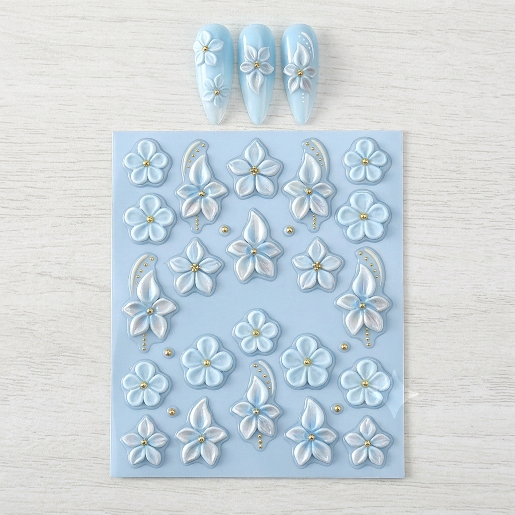 🎉 LIMITED TIME 50% OFF! 💅 5D Floral Nail Stickers Salon🌺Look Nails in Minutes