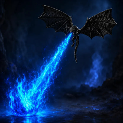 “Dragon Fire” Illuminated Bookshelf Lamp