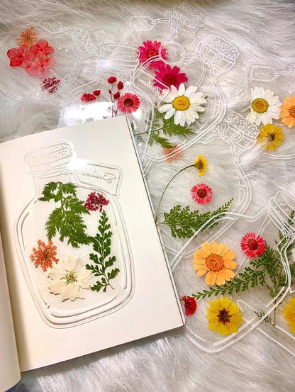 🌸 Effortless DIY Art-Dried Flower Bookmarks Set