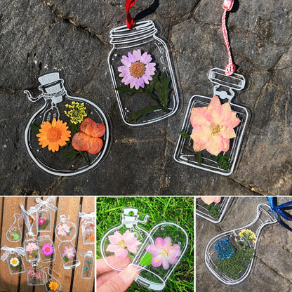 🌸 Effortless DIY Art-Dried Flower Bookmarks Set
