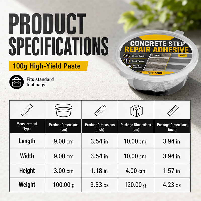 🥳🔧🏠 Concrete Stair Repair Adhesive – Repairs Cracked Stairs and Sidewalks 🛡️✨