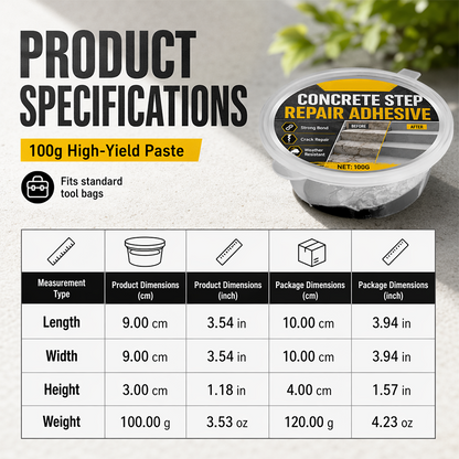 🥳🔧🏠 Concrete Stair Repair Adhesive – Repairs Cracked Stairs and Sidewalks 🛡️✨