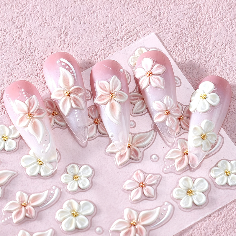 🎉 LIMITED TIME 50% OFF! 💅 5D Floral Nail Stickers Salon🌺Look Nails in Minutes