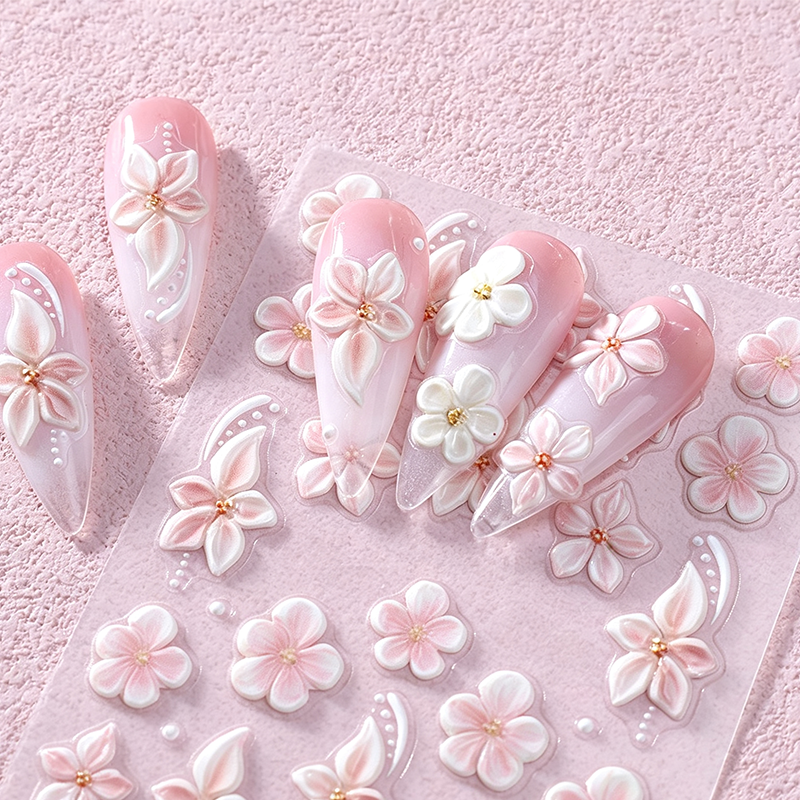 🎉 LIMITED TIME 50% OFF! 💅 5D Floral Nail Stickers Salon🌺Look Nails in Minutes