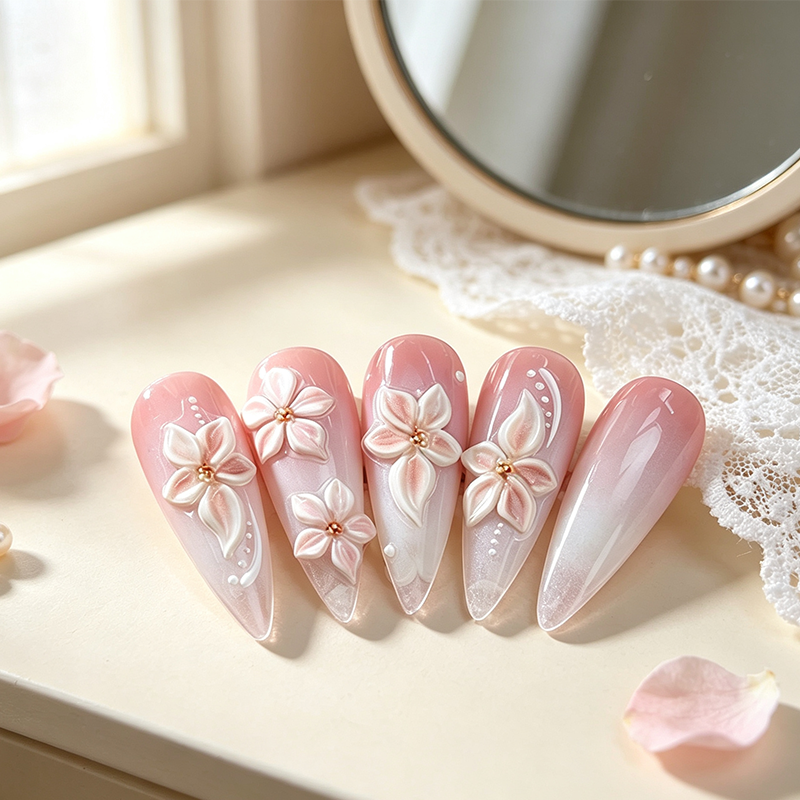 🎉 LIMITED TIME 50% OFF! 💅 5D Floral Nail Stickers Salon🌺Look Nails in Minutes